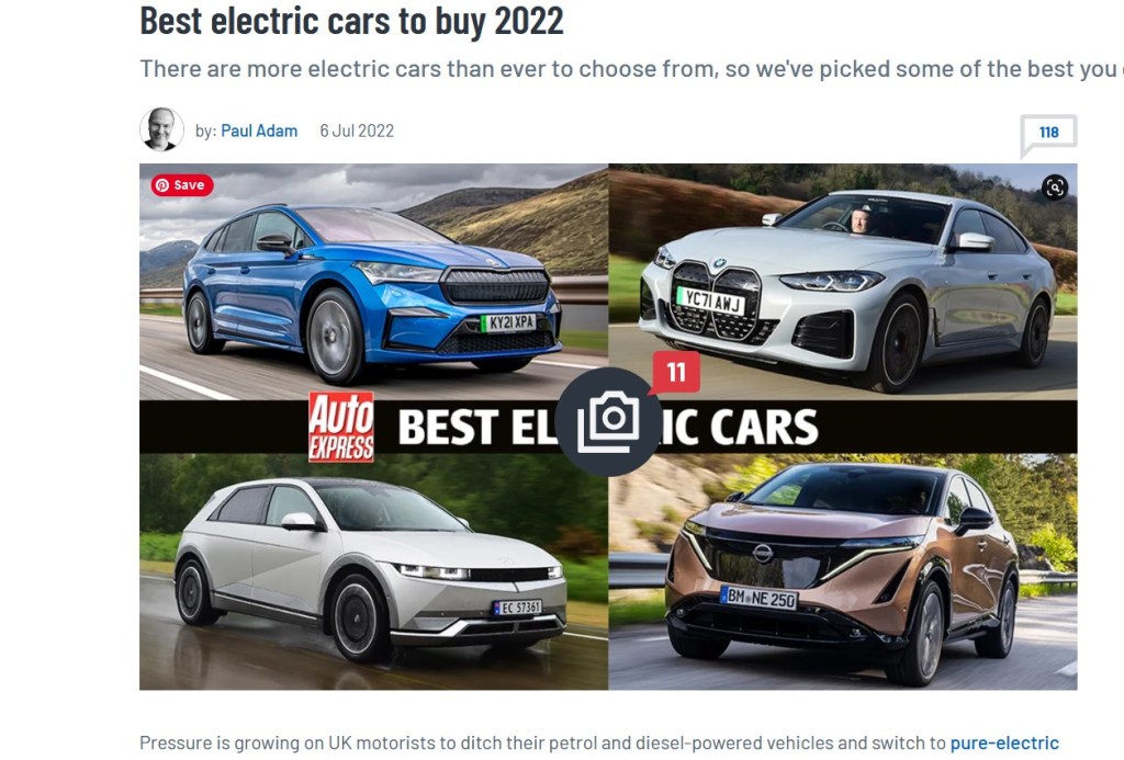 Най-добрите електрически автомобили според AutoExpress.