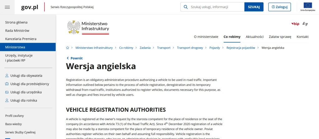 Информация за регистрация на мпс в Полша.